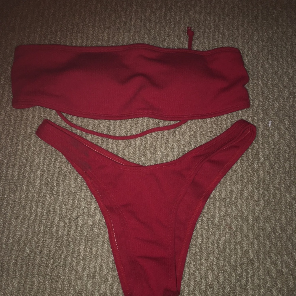 ZAFUL red bandeau bikini set ON HOLD